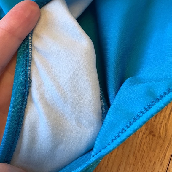 RARE New tags Vintage De La Mer turquoise swim XS hi cut 80s 90s bikini bottoms - Picture 9 of 9